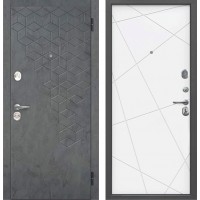 Входная дверь металлическая  Феникс линии велюр белый софт Феррони