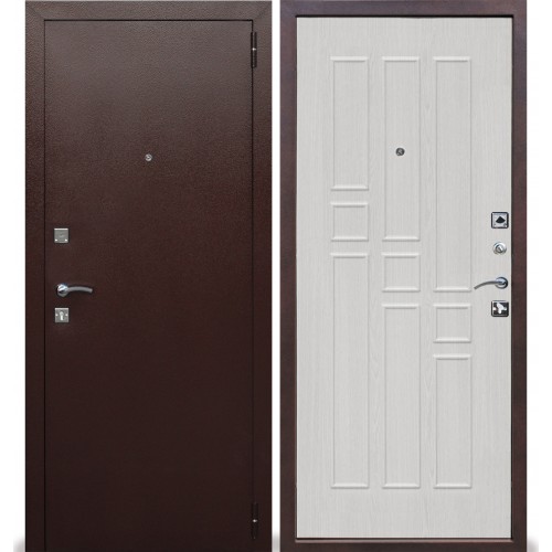 Входная дверь металлическая Гарда 8 мм Белый ясень Феррони